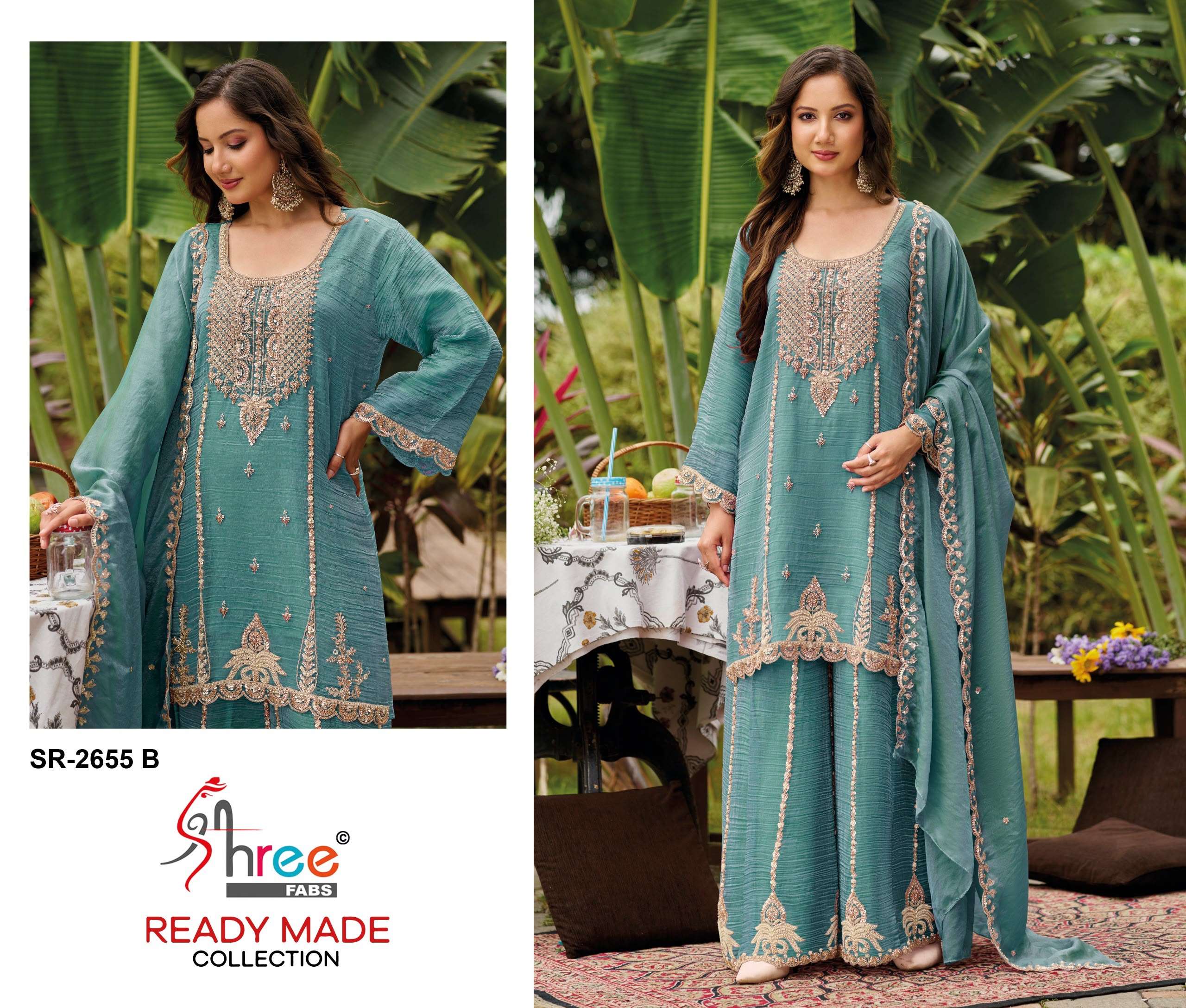 SHREE FABS 2655 SALSA WITH BEATS WORK PALAZZO SUIT 3 PIECE FUNCTION TYPE RETAILER 